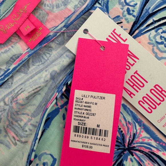 Lilly Pulitzer Margot Swing Dress in Whisper Blue Yeah Buoy Print  -Medium - NWT - Picture 7 of 8
